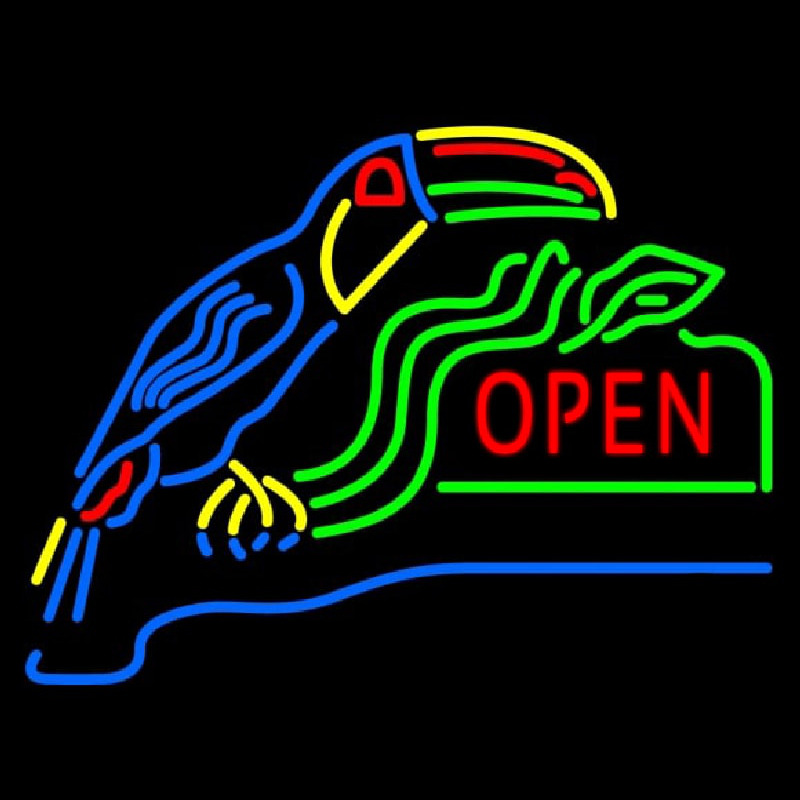 Open With Parrot Neonskylt