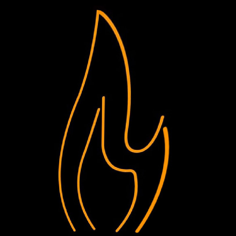 Orange Flame Logo Neonskylt