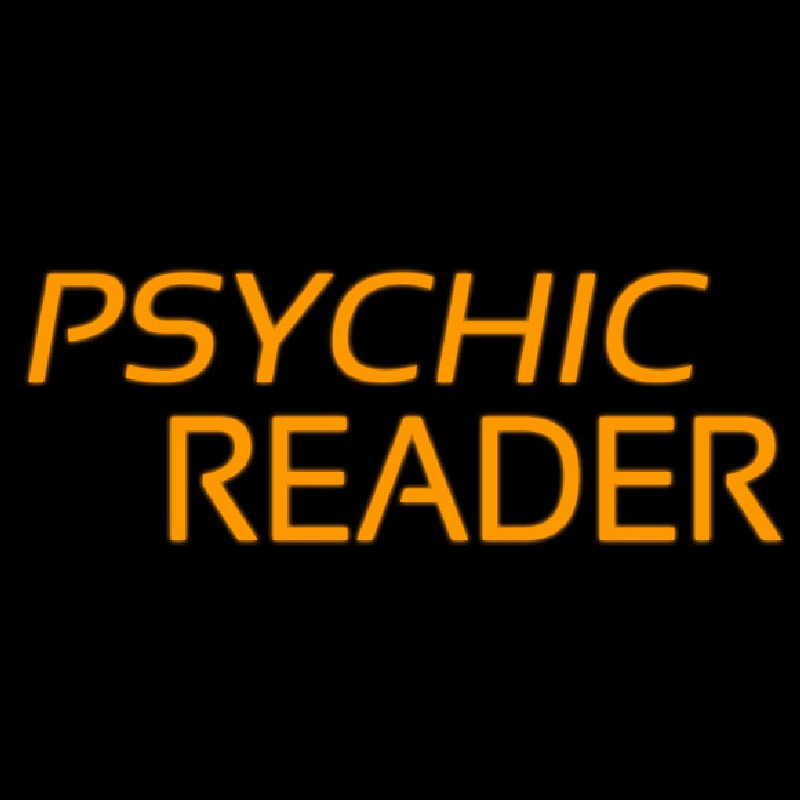 Orange Psychic Reader Neonskylt