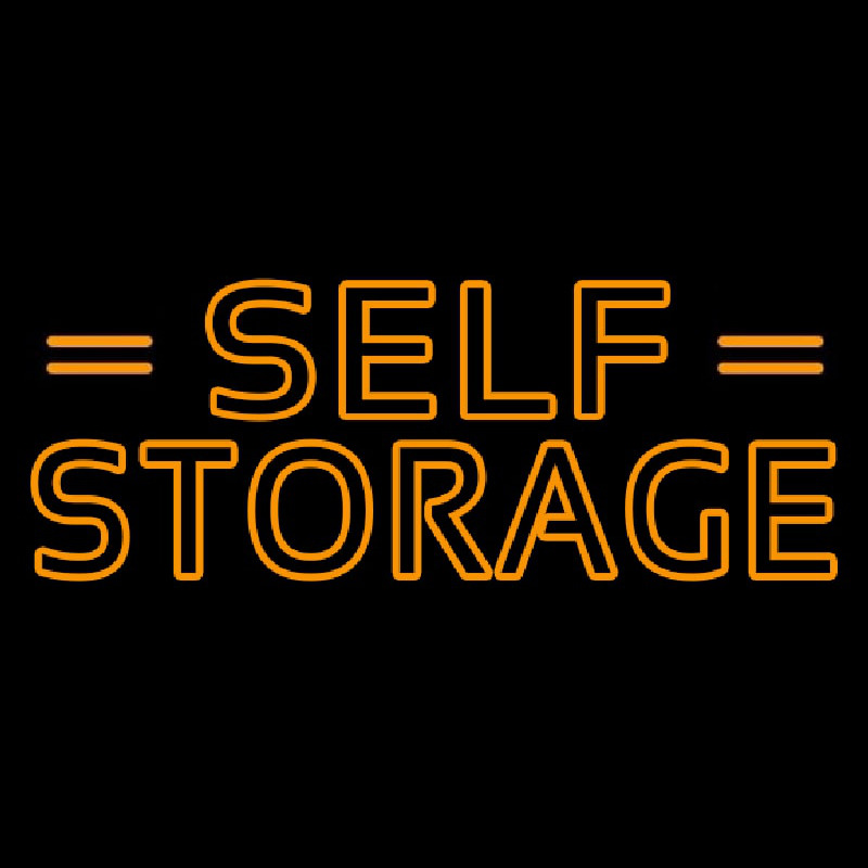 Orange Self Storage Block With Line Neonskylt