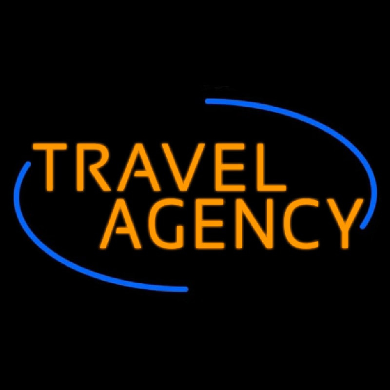 Orange Travel Agency Neonskylt