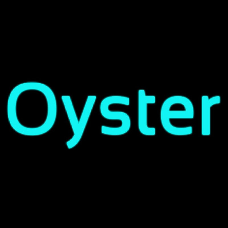 Oysters Turquoise Neonskylt