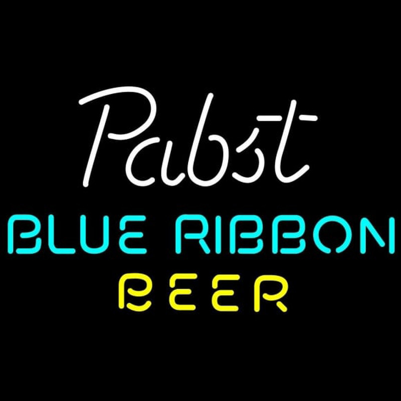 Pabst Blue- Ribbon Beer Te t Beer Sign Neonskylt