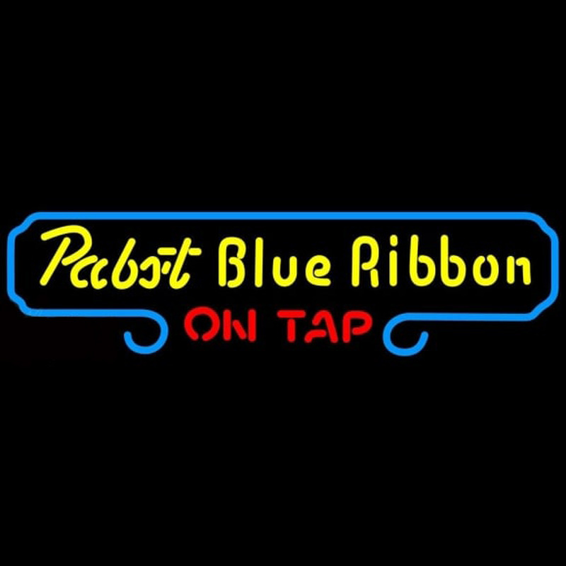Pabst Blue Ribbon On Tap Beer Sign Neonskylt