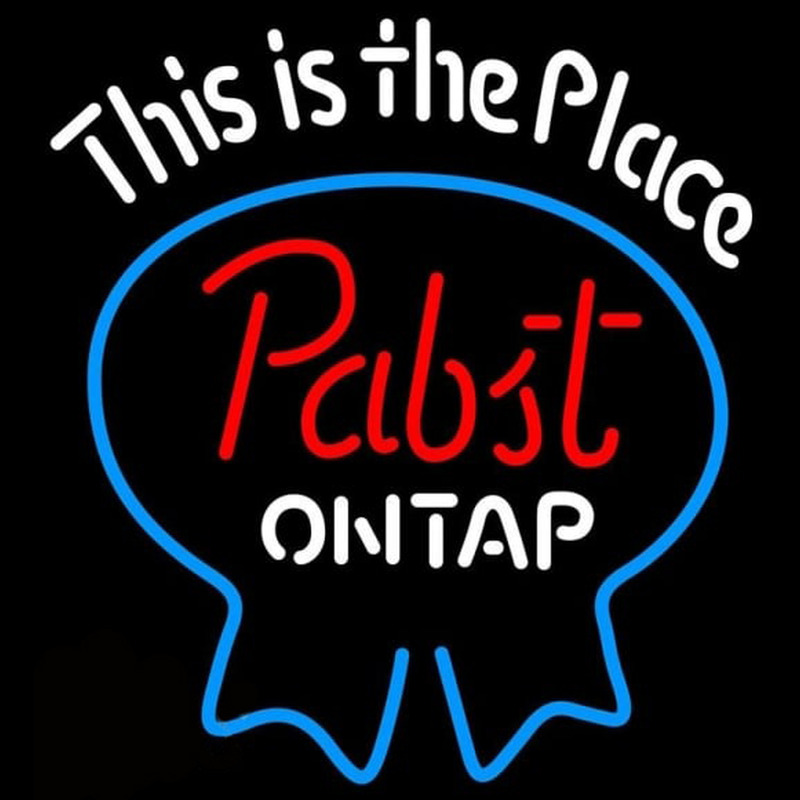 Pabst Light This is the Place Beer Sign Neonskylt