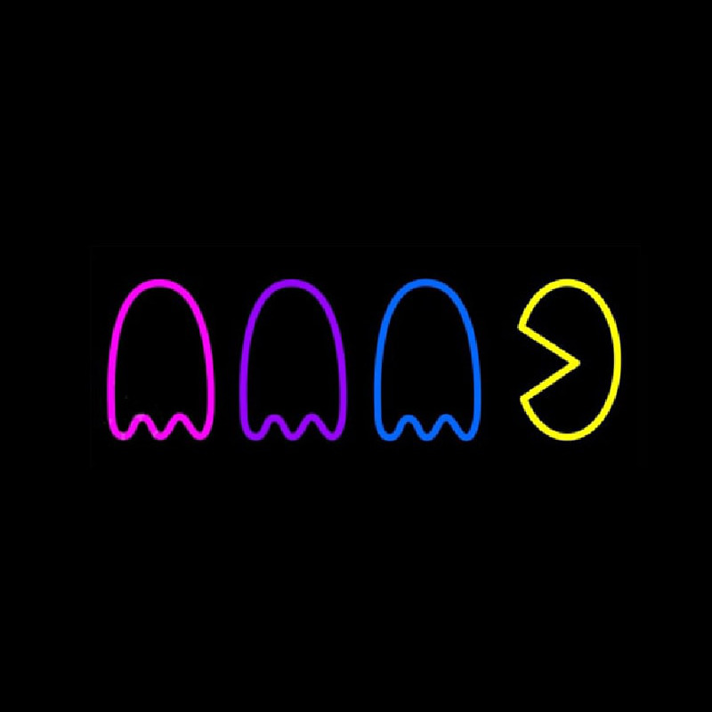 Pac Man Ghosts Neonskylt