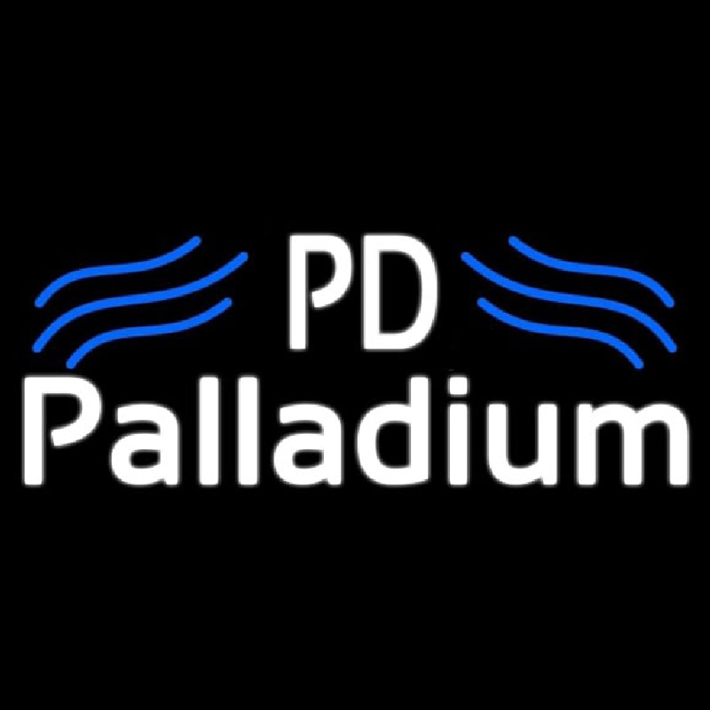 Palladium White With Blue Line Neonskylt