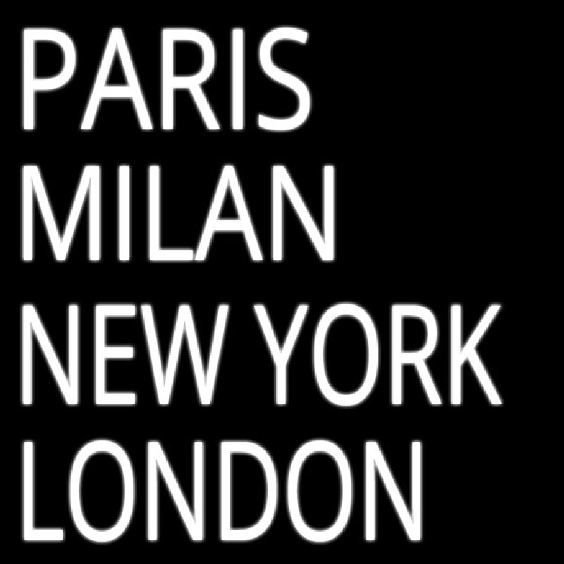 Paris Milan London Neonskylt