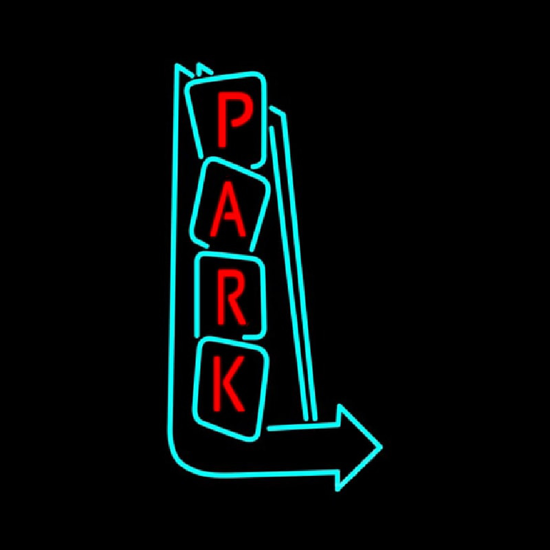 Park Vertical With Arrows Neonskylt