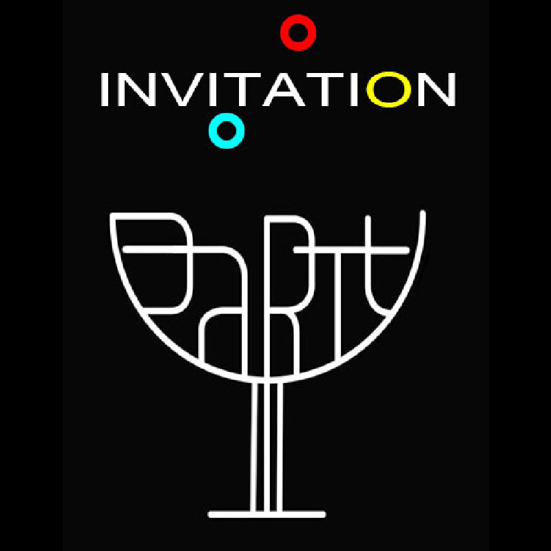Party Invitation Neonskylt