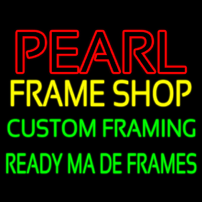 Pearl Frame Shop Neonskylt