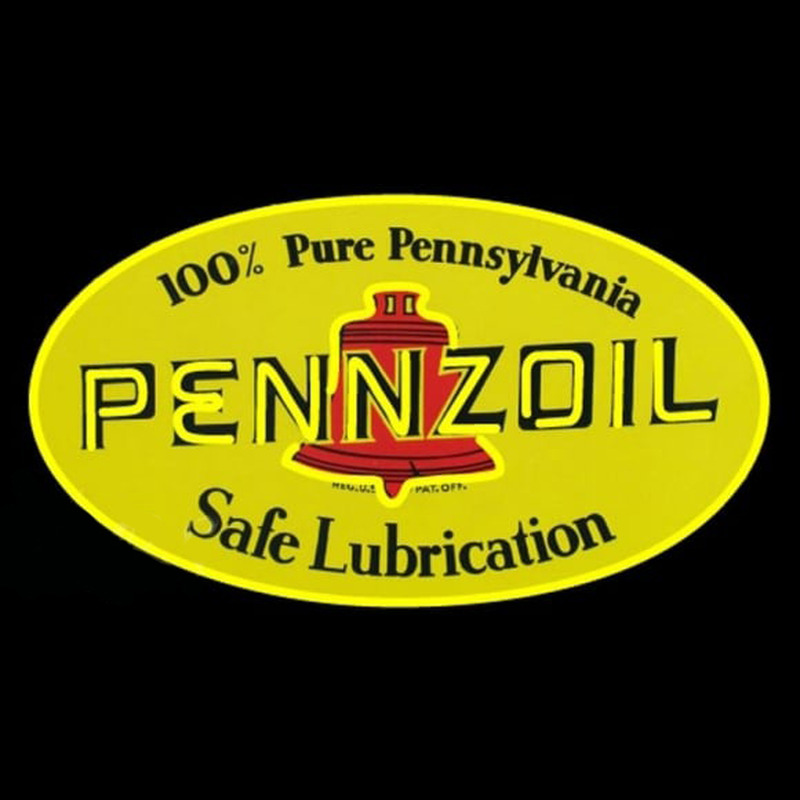 Pennzoil Logo Safe Lubrication Neonskylt