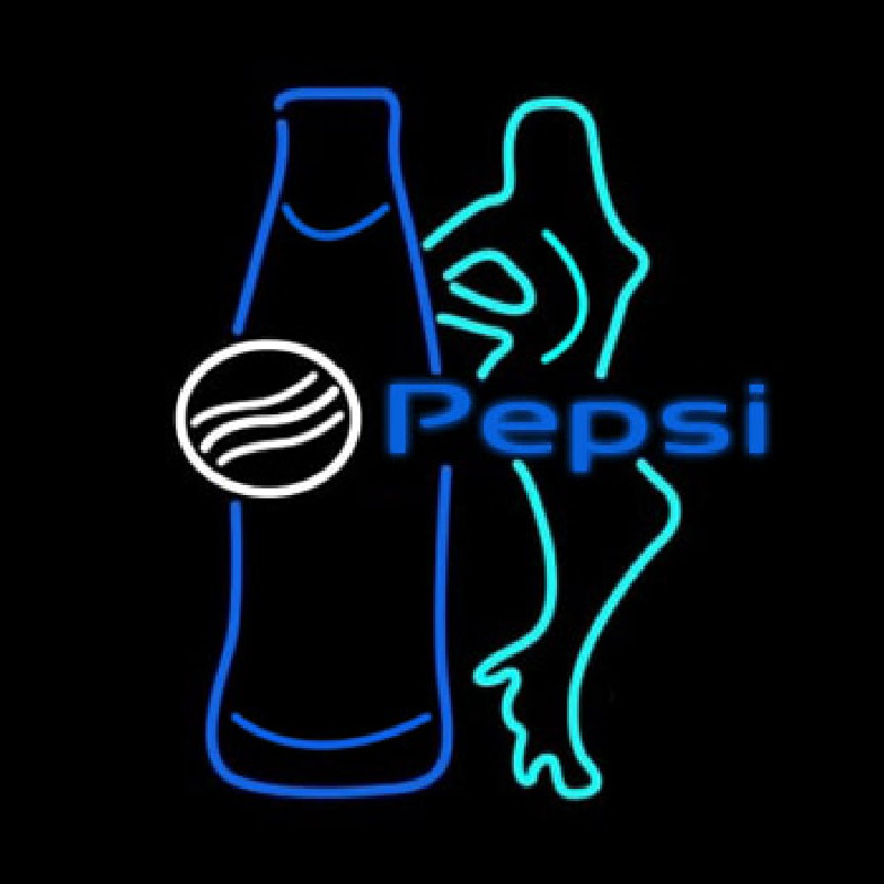 Pepsi Bar With Bottle And Girl Neonskylt
