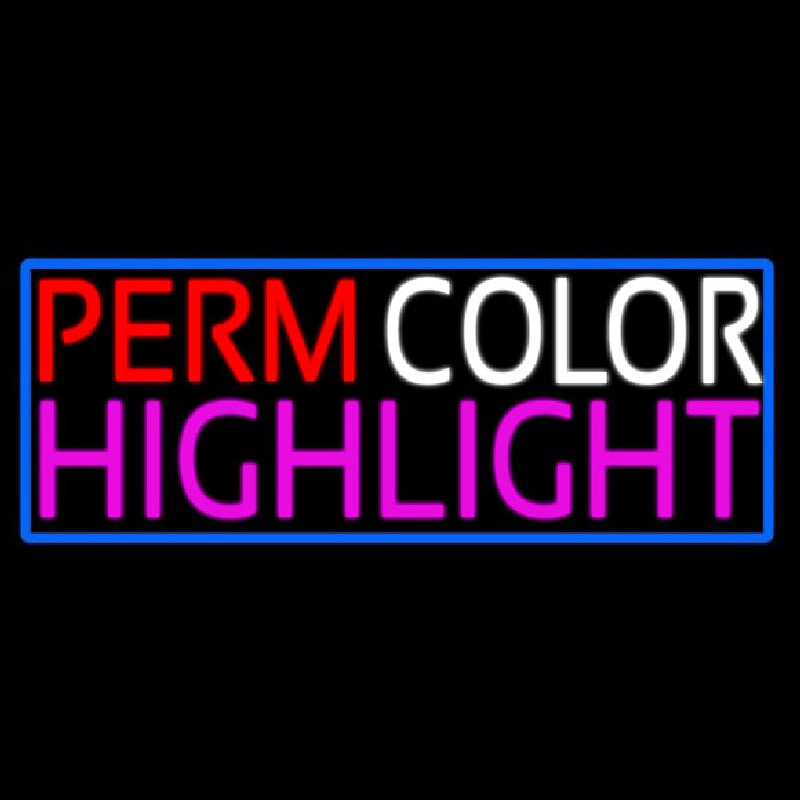 Perm Color Highlight Neonskylt