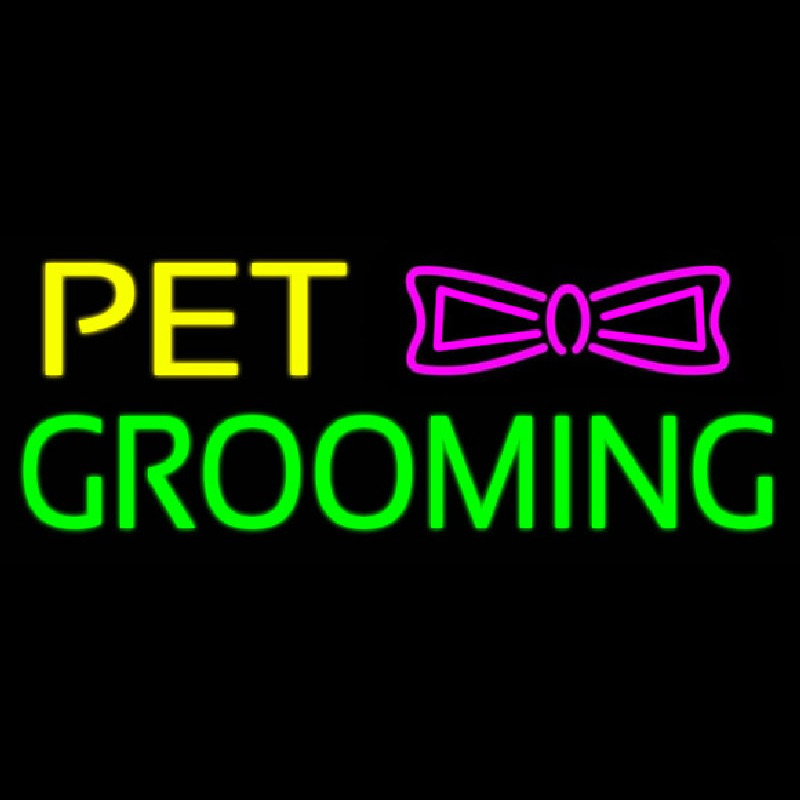 Pet Grooming Logo Neonskylt