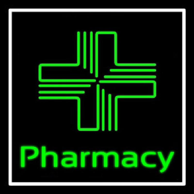 Pharmacy With Plus Logo Neonskylt