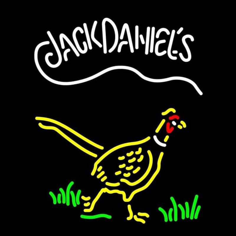 Pheasant Jack Daniels Neonskylt