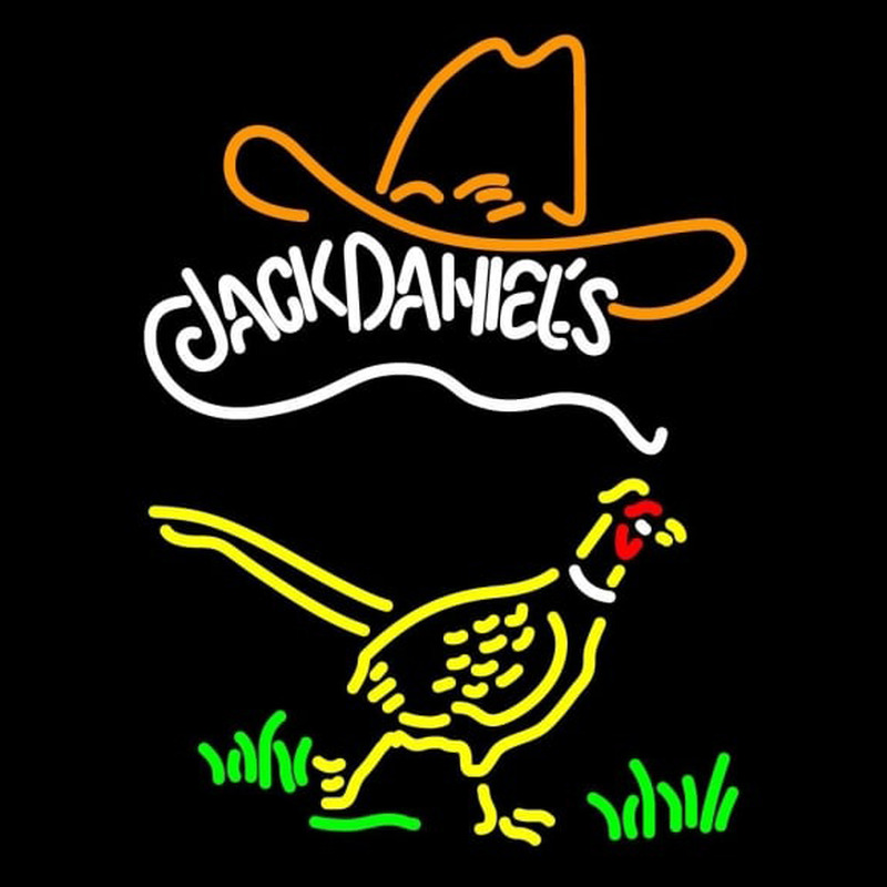 Pheasant and Jack Daniels Neonskylt