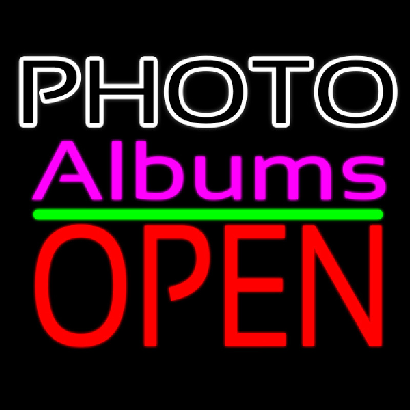 Photo Albums With Open 1 Neonskylt
