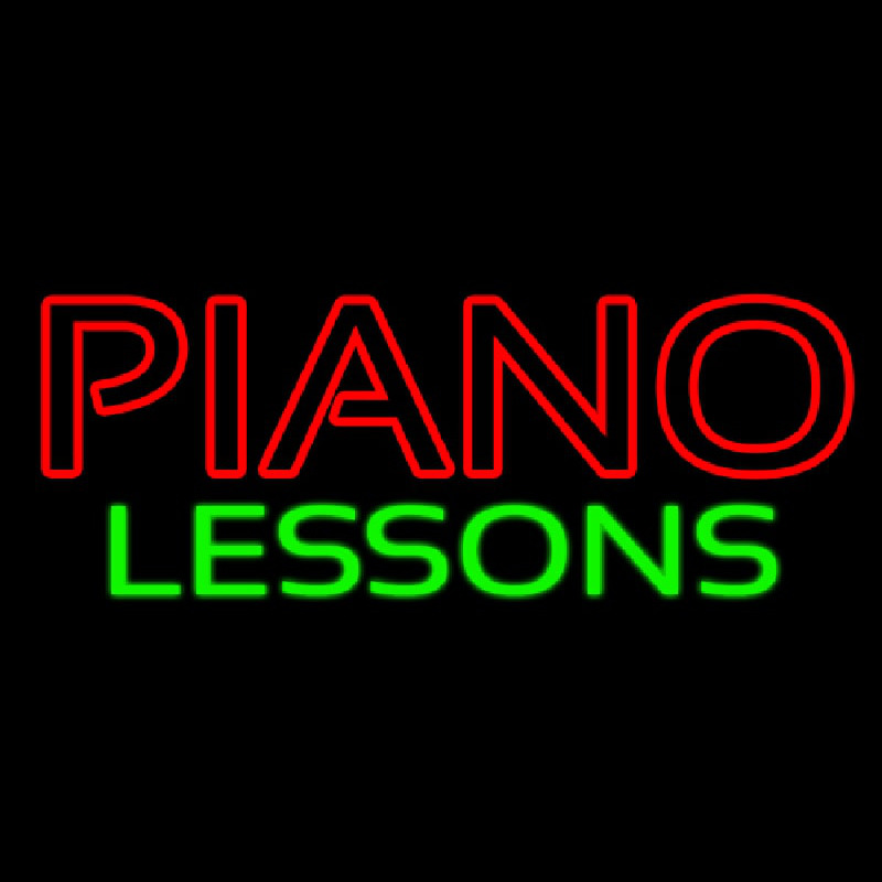 Piano Lessons Neonskylt