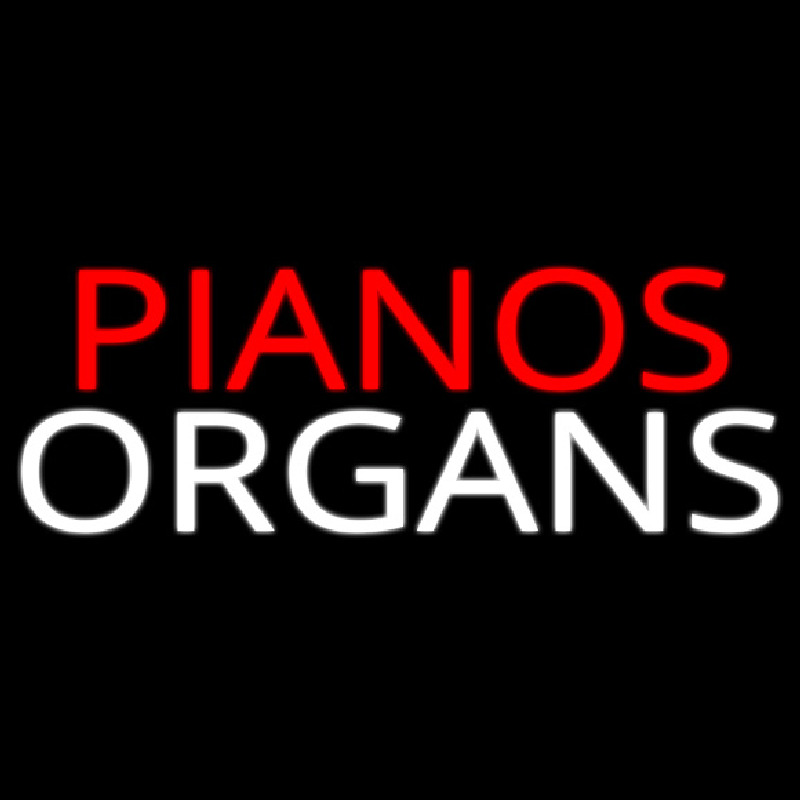 Pianos Organs Block 1 Neonskylt