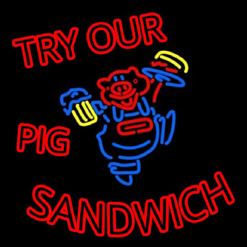 Pig Sandwich Neonskylt