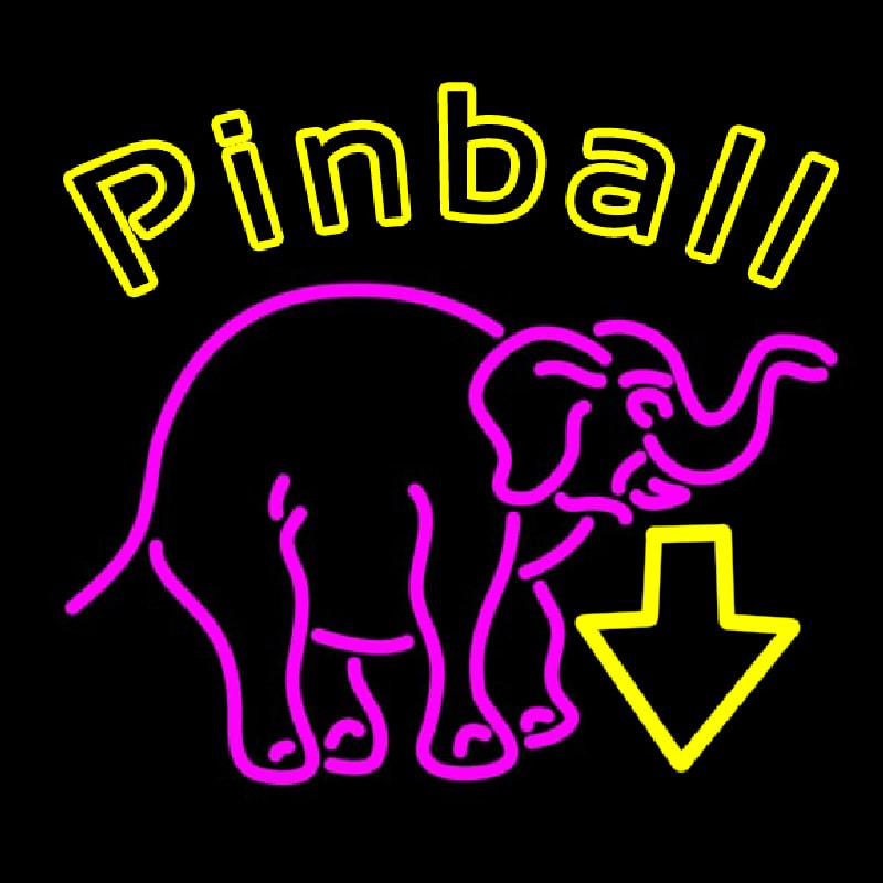 Pinball With Arrow 1 Neonskylt