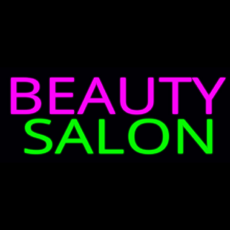 Pink Beauty Salon Green Neonskylt