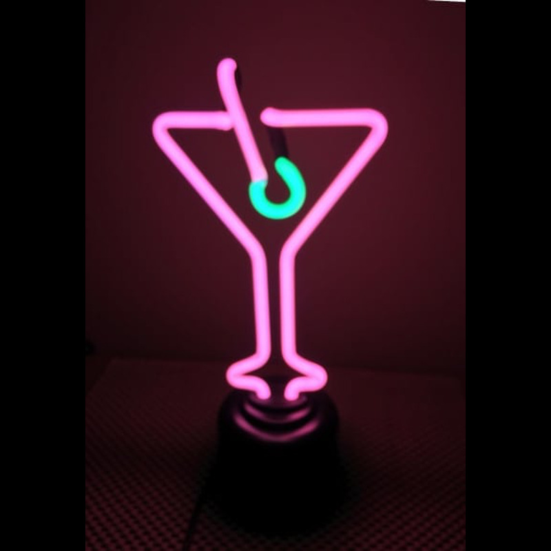 Pink Cocktail Desktop Neonskylt