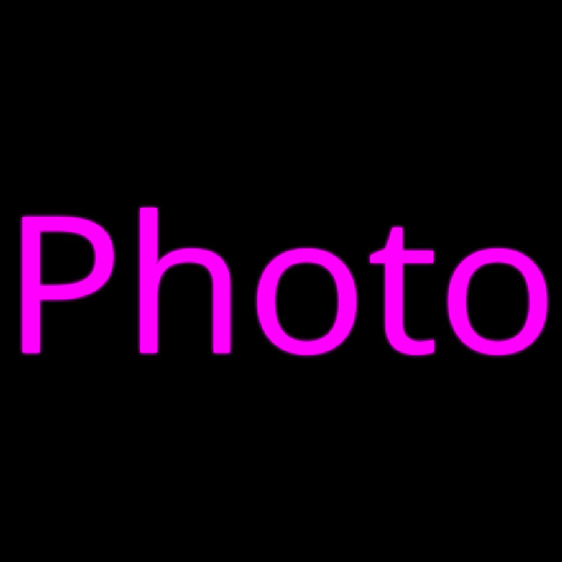 Pink Cursive Photo Neonskylt