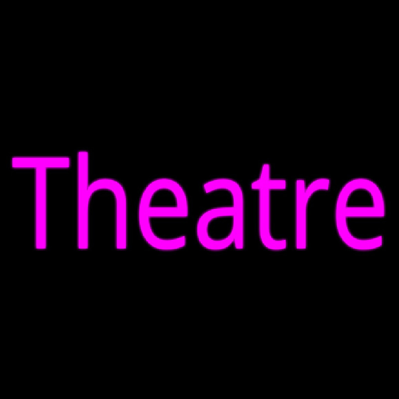 Pink Cursive Theatre Neonskylt