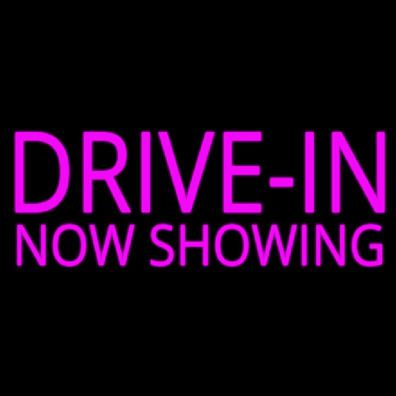 Pink Drive In Now Showing Neonskylt
