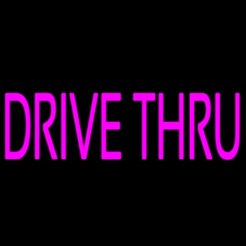 Pink Drive Thru Neonskylt
