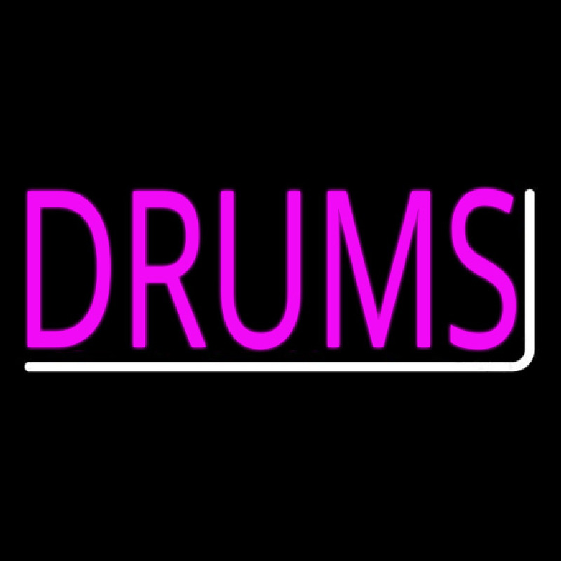 Pink Drums Neonskylt