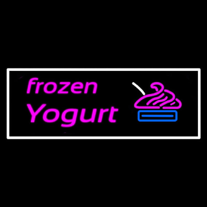 Pink Frozen Yogurt Neonskylt