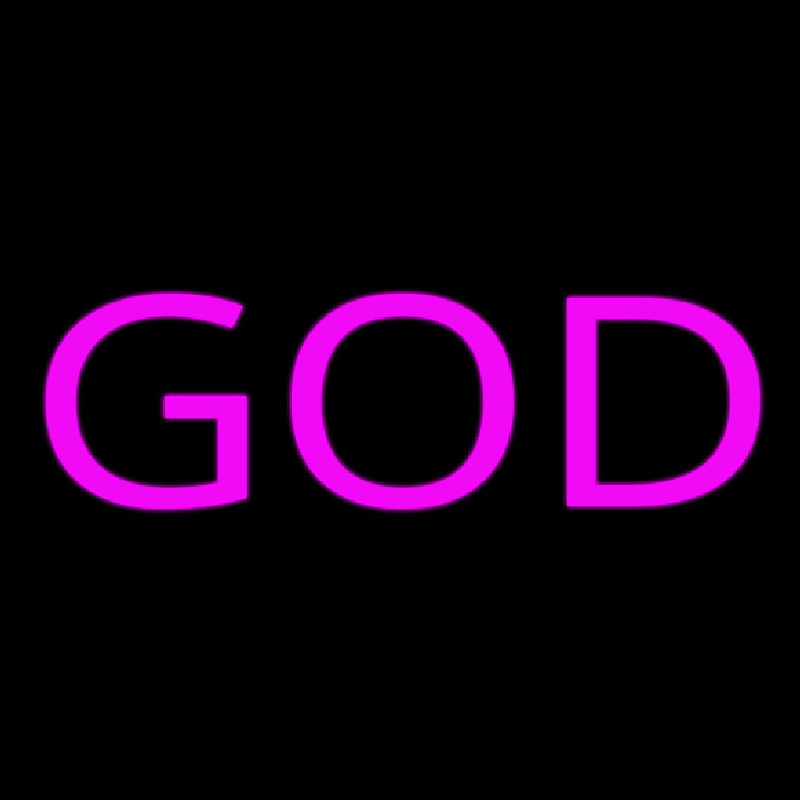 Pink God Block Neonskylt