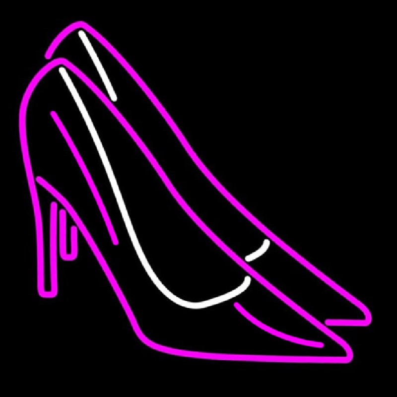 Pink High Heels Block Neonskylt