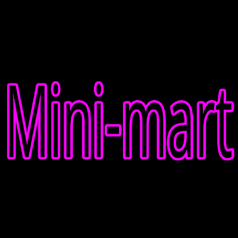 Pink Mini Mart Neonskylt