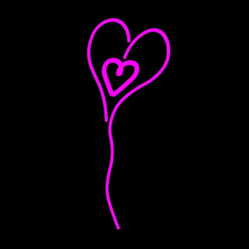 Pink Neon Heart Neonskylt