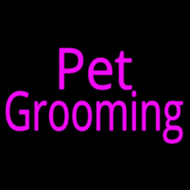 Pink Pet Grooming Neonskylt