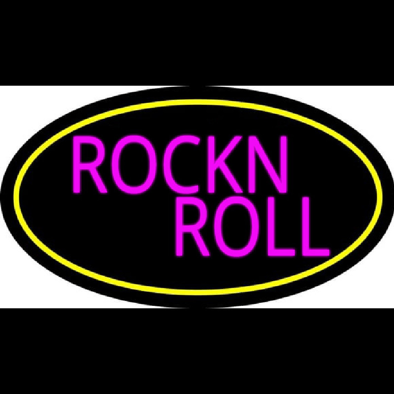 Pink Rock N Roll Guitar 2 Neonskylt
