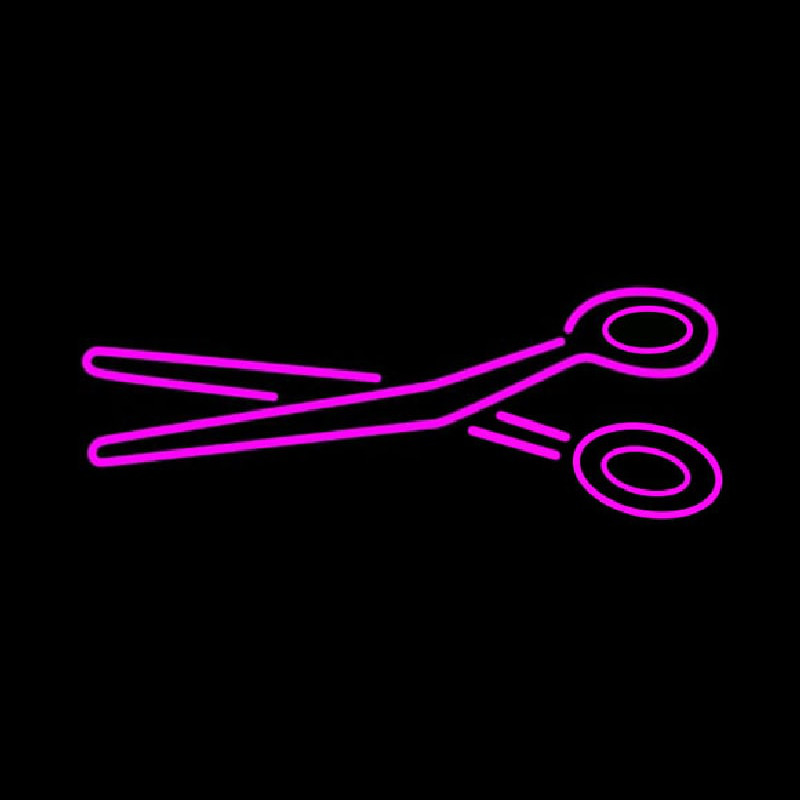 Pink Scissor Logo Neonskylt