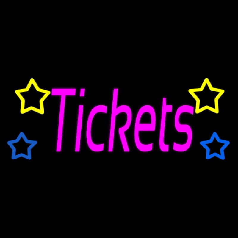 Pink Tickets Neonskylt