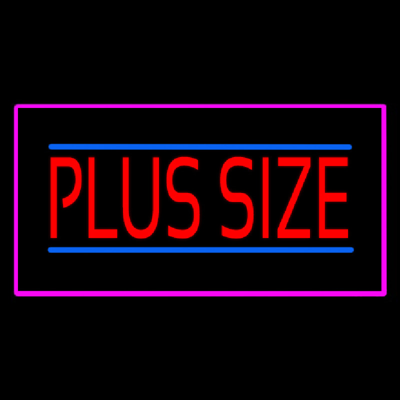 Plus Size Pink Border Neonskylt