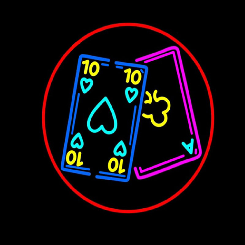 Poker Cards 1 Neonskylt