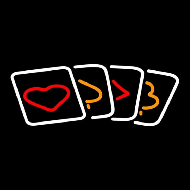 Poker Cards Icon 1 Neonskylt