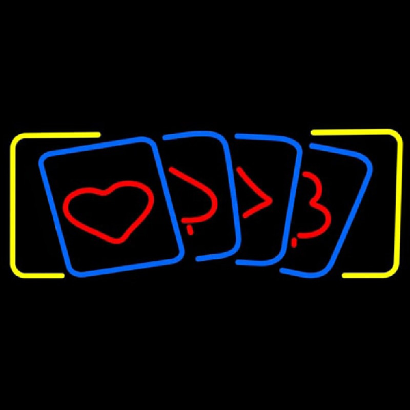 Poker Cards Icon 3 Neonskylt