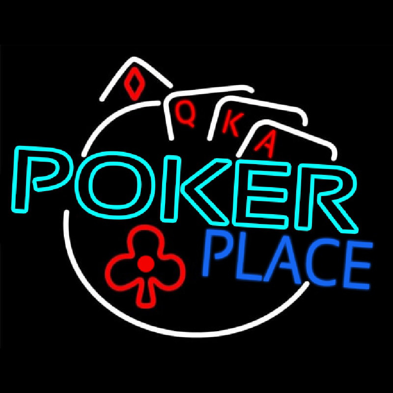 Poker Place Neonskylt