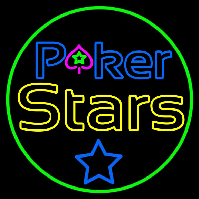 Pokers Stars 1 Neonskylt