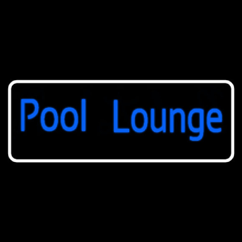 Pool Lounge With White Border Neonskylt